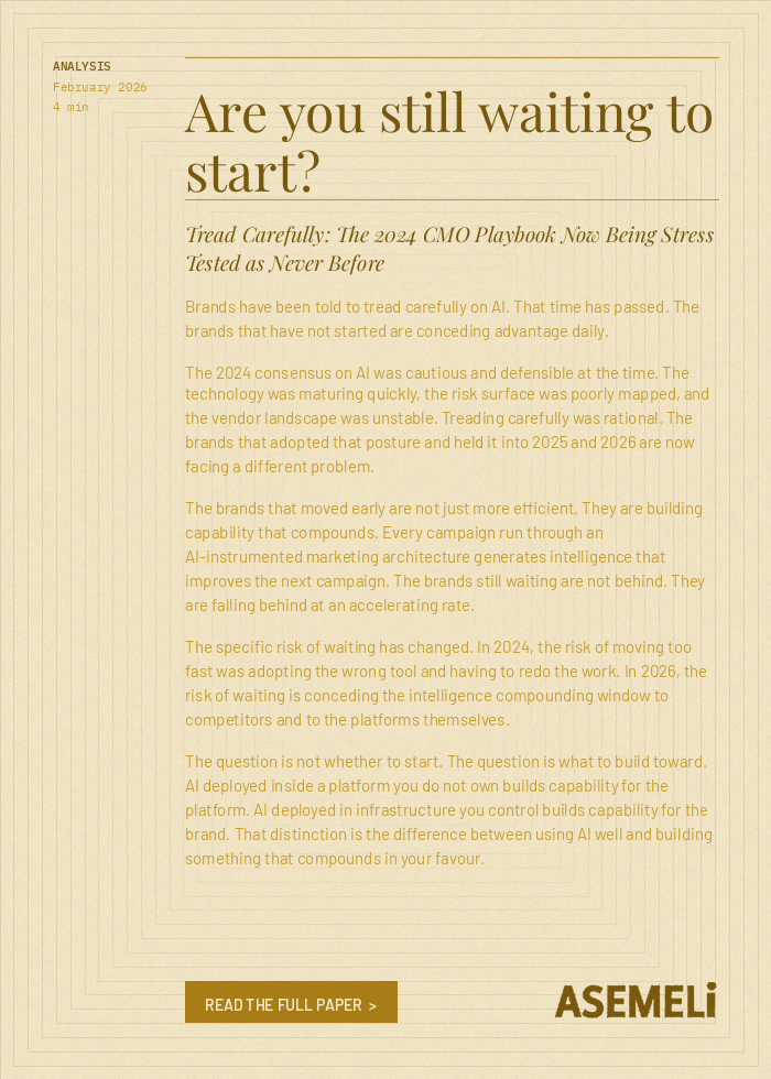 Are you still waiting to start?
