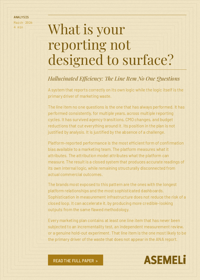 What is your reporting not designed to surface?