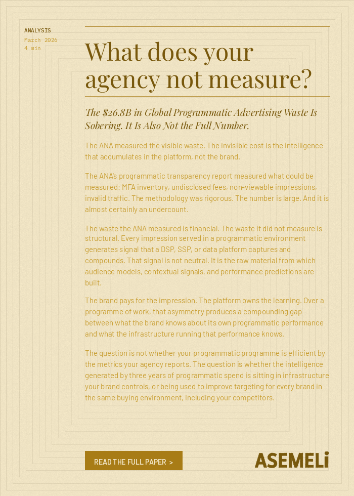 What does your agency not measure?