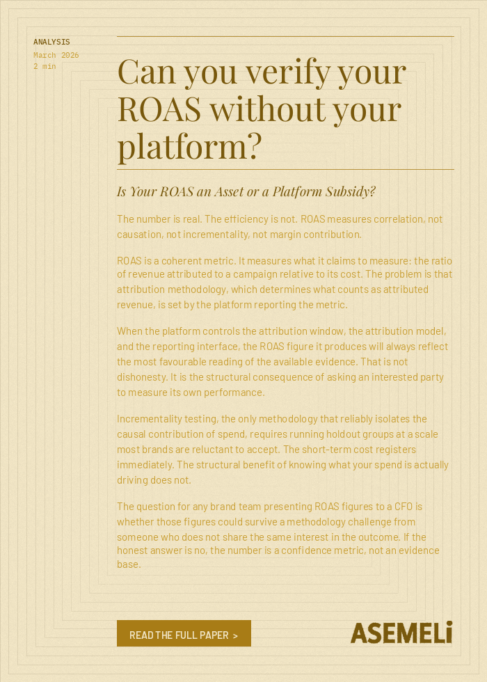 Can you verify your ROAS without your platform?