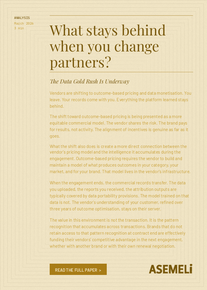 What stays behind when you change partners?